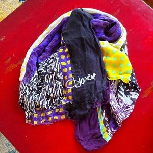 Diane Von Furstenberg Womens  Multicolored Gauze Raw Edge scarf wrap shawl Hijab
